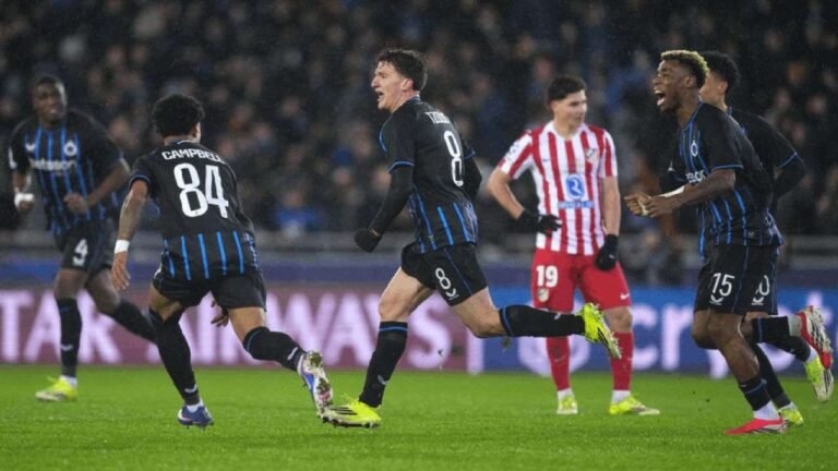 Club Brugge vs Atlético Madrid Match Score 3-3 in the UEFA Champions League