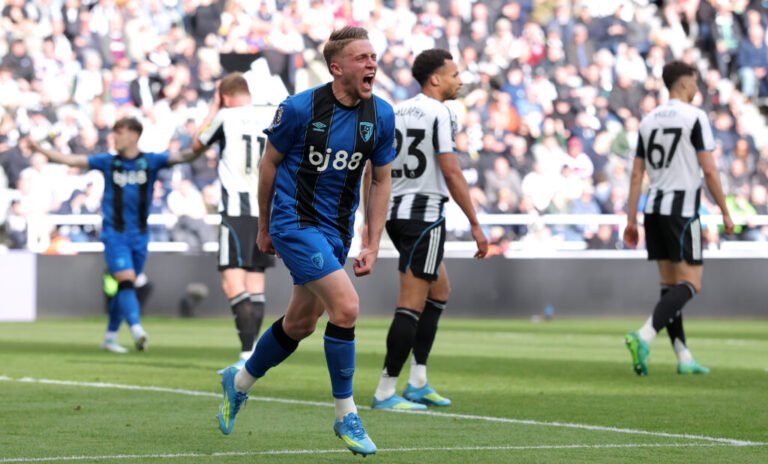Newcastle vs Bournemouth Match Result 1-2 in the Premier League