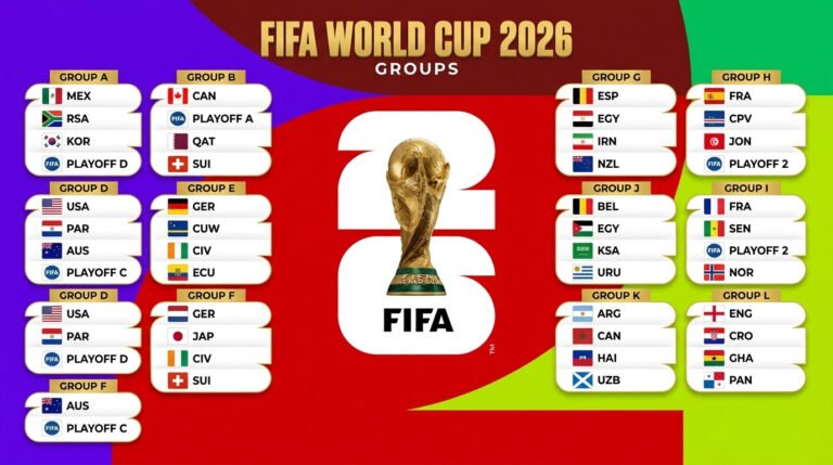 FIFA World Cup 2026 Group List (A - L)