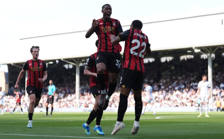 Fulham vs Bournemouth Match Score 0-1 in the Premier League