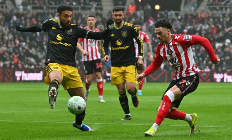 Sunderland vs Manchester United Match 0-0 draw Premier League 2026