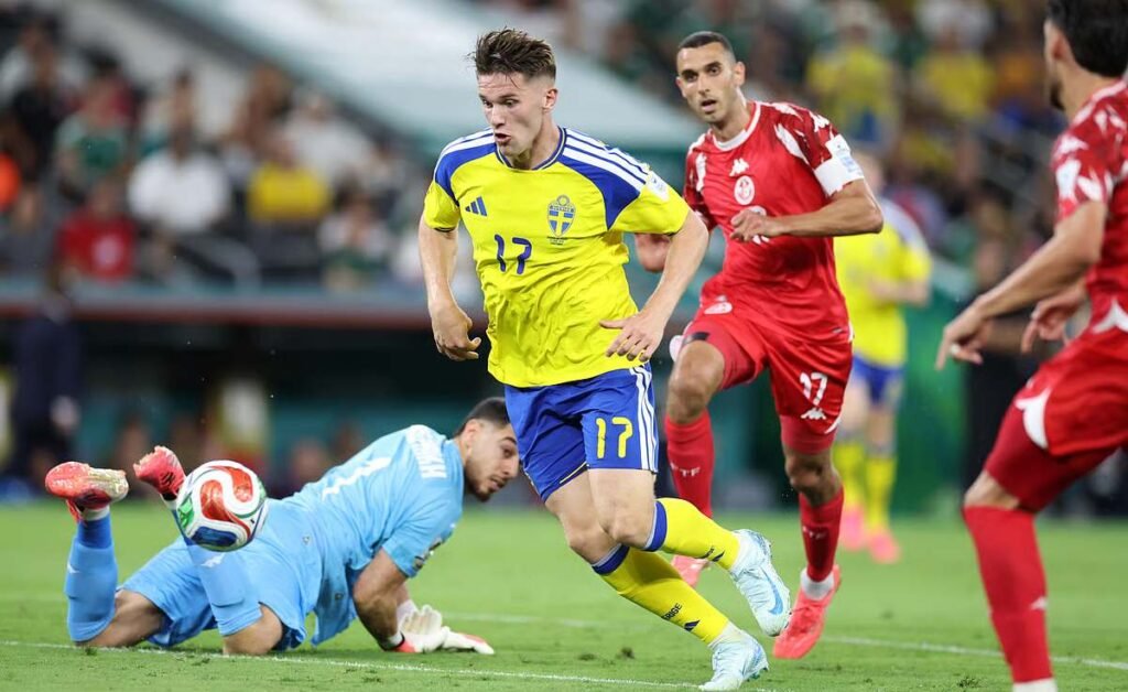 Sweden vs. Tunisia (5-1) 2026 World Cup group stage clash