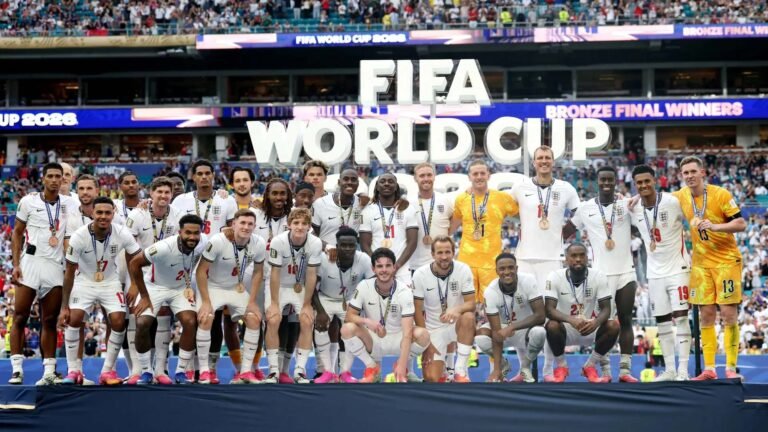 A goal fest in the third-place playoff as England secure bronze with stunning victory France 4-6 England: Three Lions Triumph in World Cup Third-Place Thriller